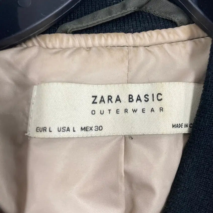 [BUNJANG] ZARA Basic Khaki Bomber Jacket / 여성L/ 자라베이직 카키 항공점퍼