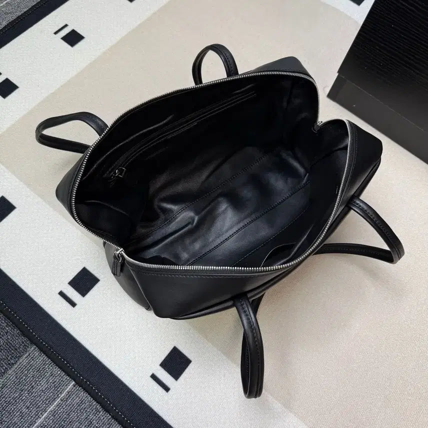 [BUNJANG] Astra Lambskin Leather Tote Bag - Black / 새상품 고급 여성가방 Astra 양가죽 토트백 블랙
