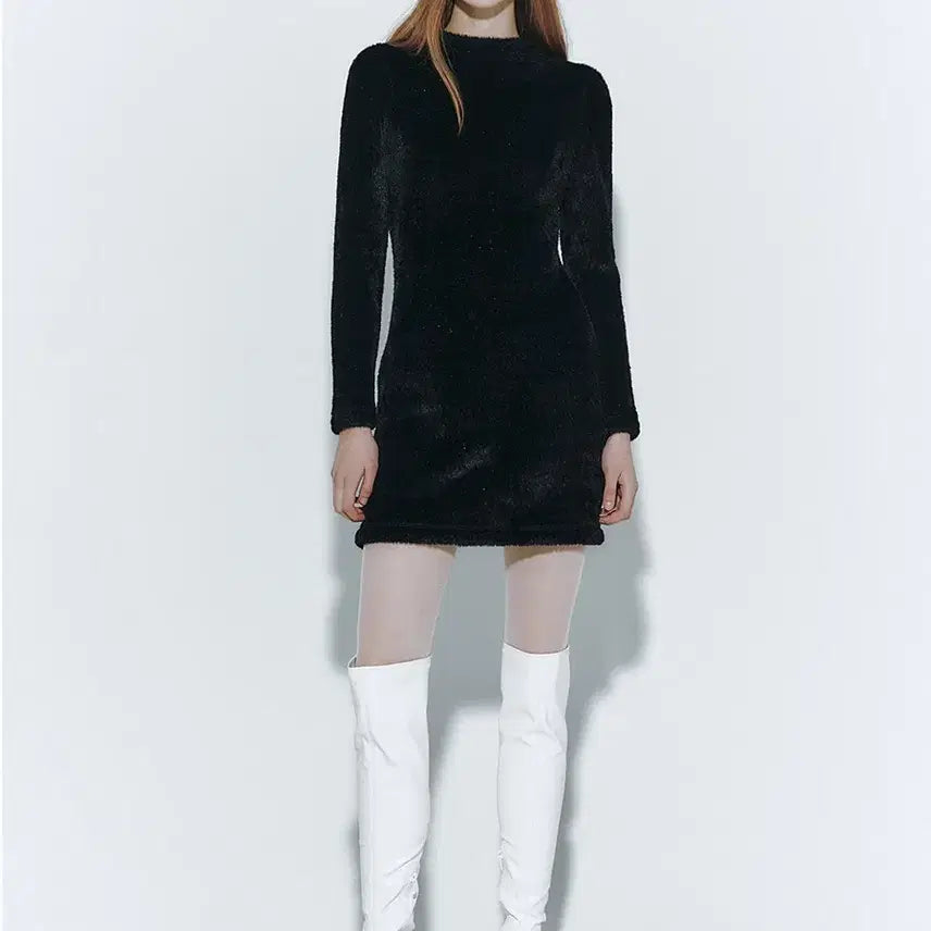 [SOLD OUT] 이바나헬싱키 Fleece jersey dress 블랙