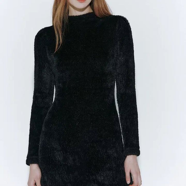 [SOLD OUT] 이바나헬싱키 Fleece jersey dress 블랙