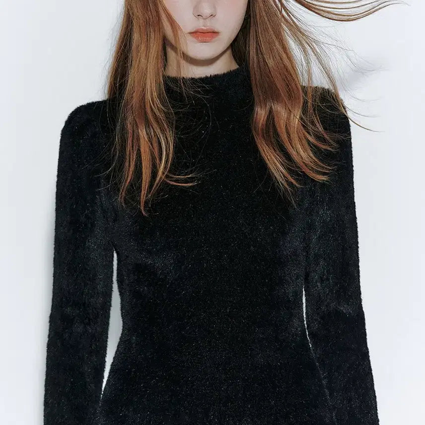 [SOLD OUT] 이바나헬싱키 Fleece jersey dress 블랙