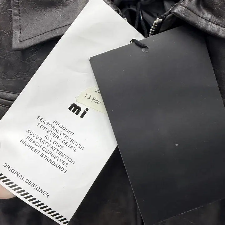 [BUNJANG] Imported Faux Leather Women's Blue Blouson Jacket / 여성M/ 텍새옷 수입 인조가죽 블루종 레더자켓