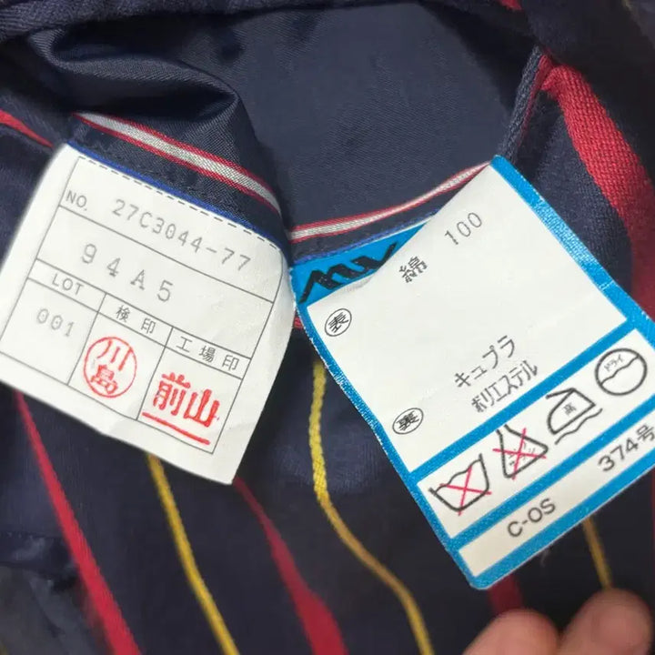 [BUNJANG] Polo Cotton Striped Blazer Jacket / 폴로 쓰리버튼 코튼 스트라이프 블레이져 자켓 m