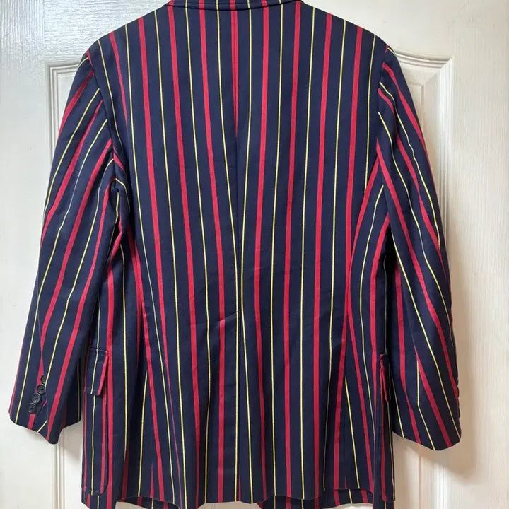 [BUNJANG] Polo Cotton Striped Blazer Jacket / 폴로 쓰리버튼 코튼 스트라이프 블레이져 자켓 m