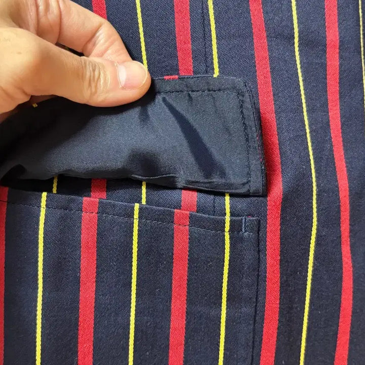 [BUNJANG] Polo Cotton Striped Blazer Jacket / 폴로 쓰리버튼 코튼 스트라이프 블레이져 자켓 m