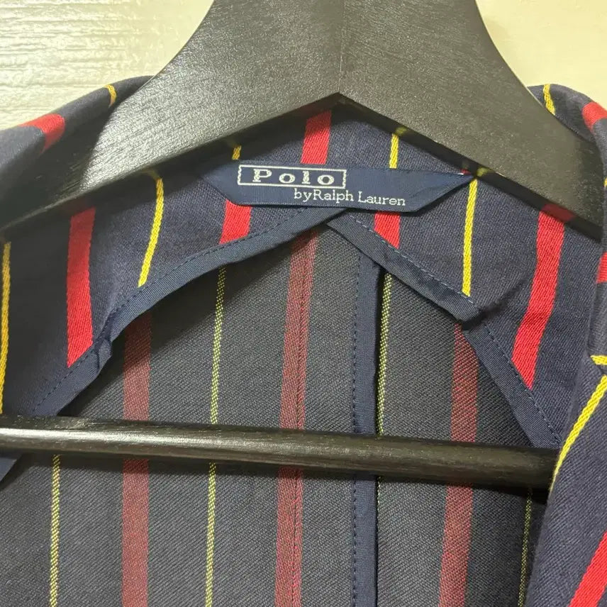 [BUNJANG] Polo Cotton Striped Blazer Jacket / 폴로 쓰리버튼 코튼 스트라이프 블레이져 자켓 m