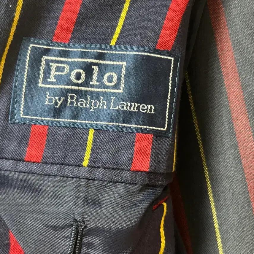 [BUNJANG] Polo Cotton Striped Blazer Jacket / 폴로 쓰리버튼 코튼 스트라이프 블레이져 자켓 m