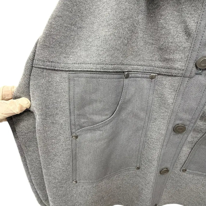 [BUNJANG] Unbranded Charcoal Knit Jacket / 여성55/ 25년 홈쇼핑 차콜 니트자켓