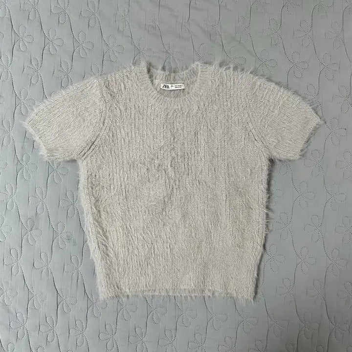 [BUNJANG] ZARA Faux Fur Sweater Grey / 자라 zara 페이크 퍼 스웨터 그레이 7901/402