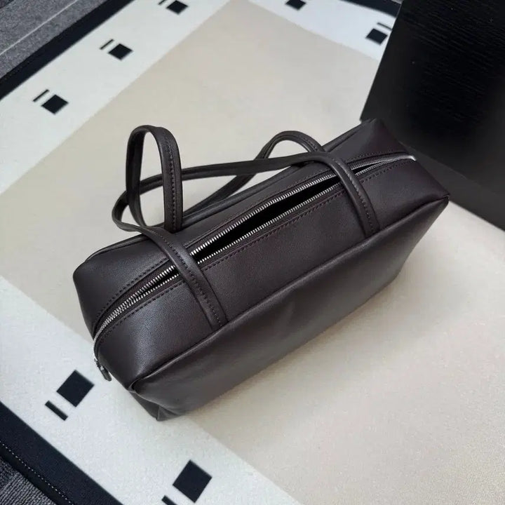 [BUNJANG] Astra Leather Tote Bag / 새상품 고급 여성가방 Astra 양가죽 토트백 딥브라운