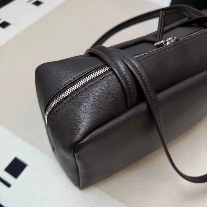 [BUNJANG] Astra Leather Tote Bag / 새상품 고급 여성가방 Astra 양가죽 토트백 딥브라운