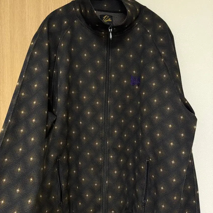 [BUNJANG] Needles Brown Dot Track Jacket/Pants Set XL/S / 니들스 자카드 브라운 도트 패턴 셋업, 자켓XL/팬츠S