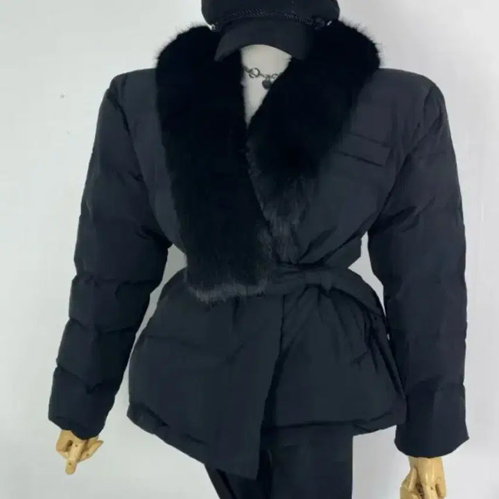 [BUNJANG] Fur Belt Padded Jacket / 퍼 벨트 패딩