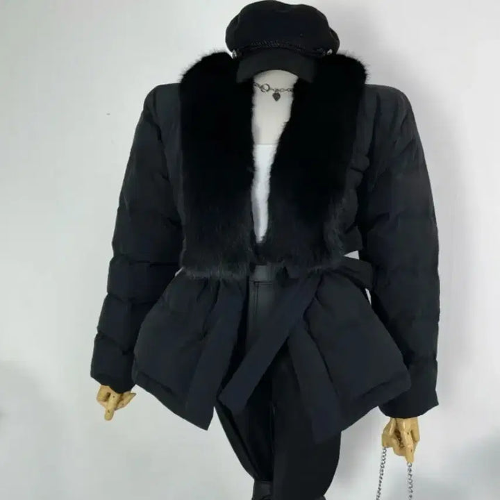 [BUNJANG] Fur Belt Padded Jacket / 퍼 벨트 패딩