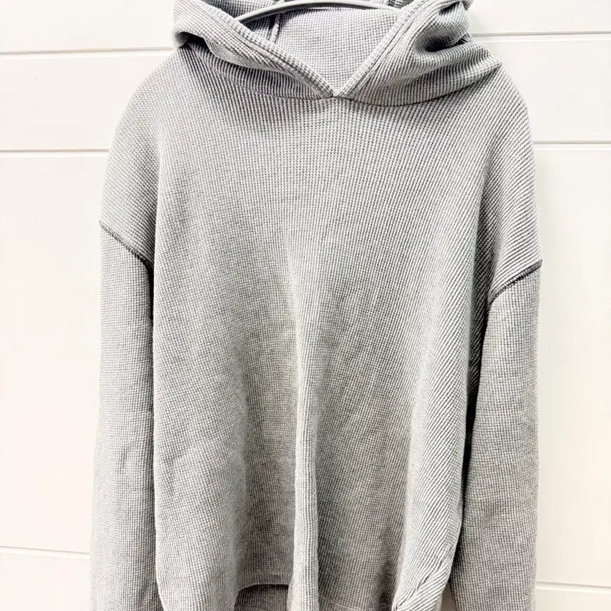 [BUNJANG] Millo Archive Object Stitch Long Sleeve Hoodie [Melange Gray] / 밀로 아카이브 / 오브젝트 스티치 롱 슬리브 후디 [멜란지 그레이]