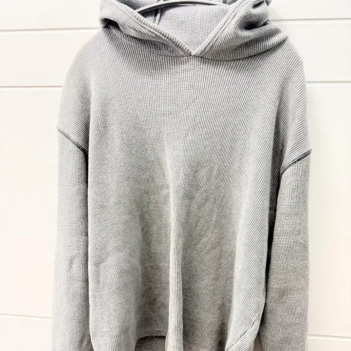[BUNJANG] Millo Archive Object Stitch Long Sleeve Hoodie [Melange Gray] / 밀로 아카이브 / 오브젝트 스티치 롱 슬리브 후디 [멜란지 그레이]