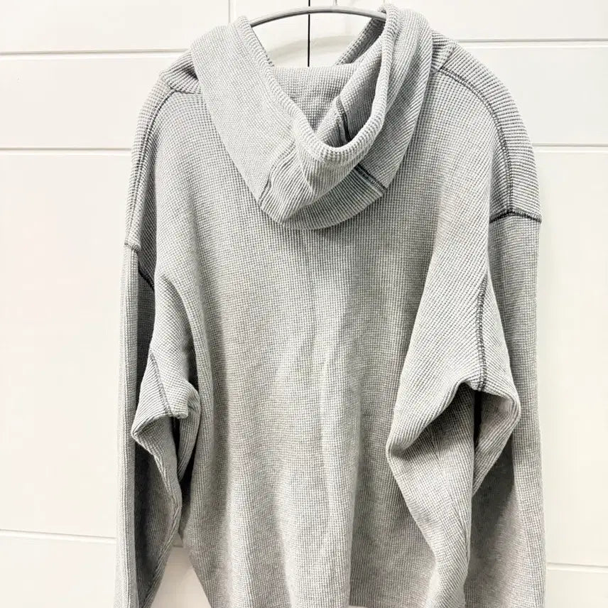 [BUNJANG] Millo Archive Object Stitch Long Sleeve Hoodie [Melange Gray] / 밀로 아카이브 / 오브젝트 스티치 롱 슬리브 후디 [멜란지 그레이]