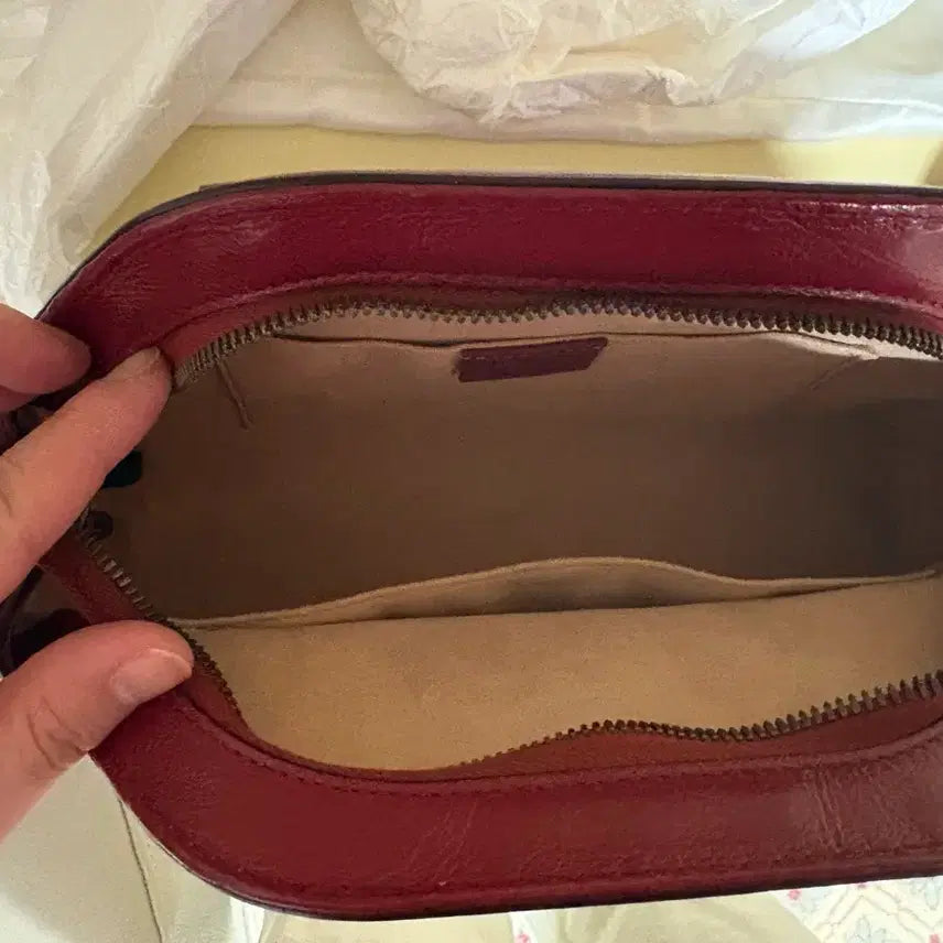 [BUNJANG] Gucci Marmont Red Shoulder Bag / 구찌 마몬트 레드 숄더백 + 더스트백