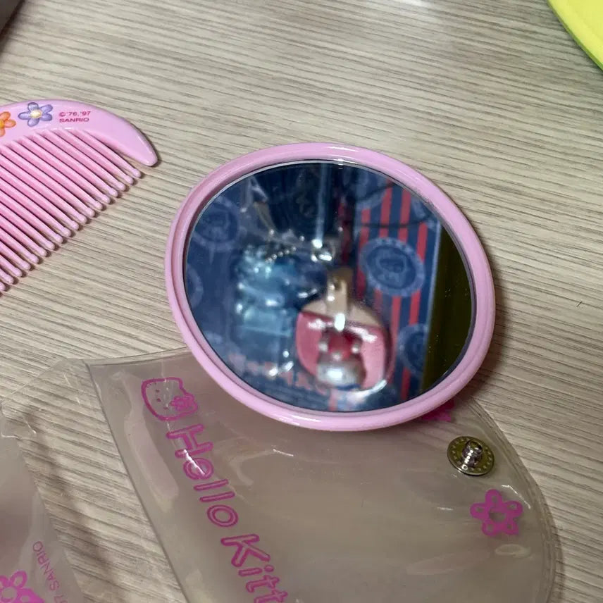 [BUNJANG] Kitty Mirror and Comb Set / 고전키티빗거울세트 고전키티거울빗 카오하나키티