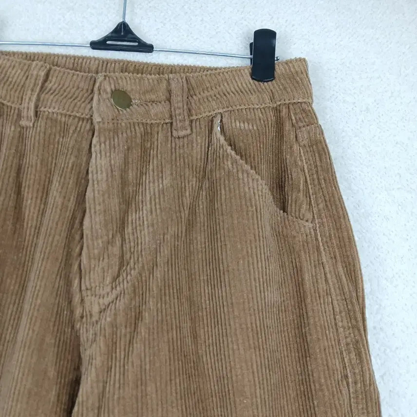 [BUNJANG] Women's Corduroy Wide Pants Brown (S-M) / 여성 코듀로이 와이드 팬츠 브라운(S-M)