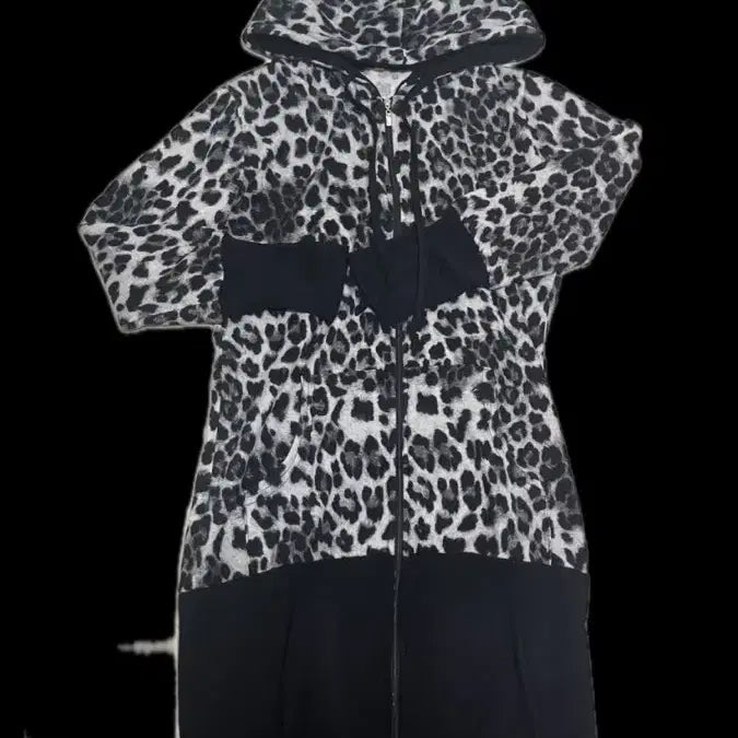 [BUNJANG] Leopard Hoodie Dress / 레오파드 후드집업 원피스