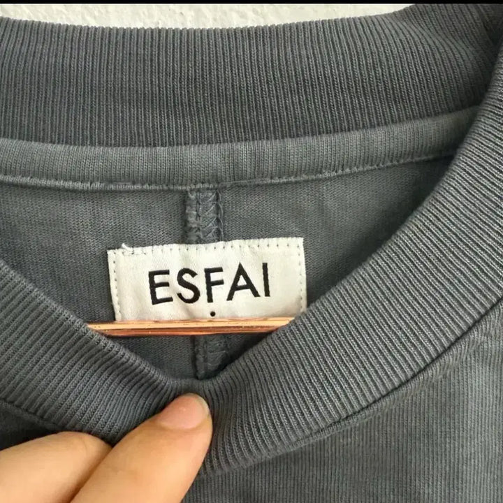 [BUNJANG] aespa Charcoal Grey Oversized T-Shirt S / 에스파이 챠콜 그레이 오버핏 반팔티 S