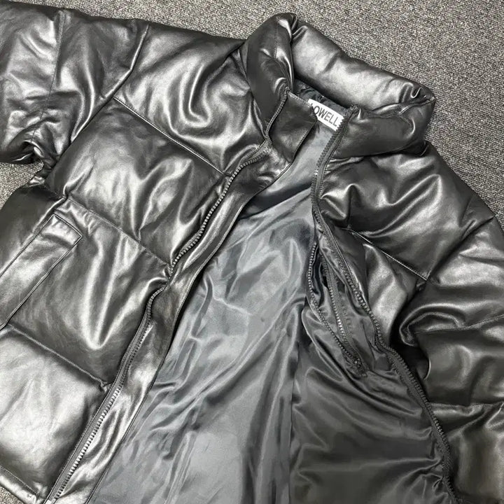 [BUNJANG] LOWELL Black Leather Short Padded Jacket / LOWELL 블랙 레더 숏패딩 판매합니다.