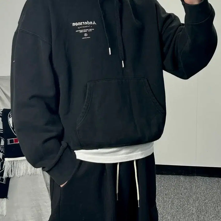 [BUNJANG] Andersson Bell Big Logo Oversized Hoodie / 앤더슨벨 빅로고 오버핏 후드티