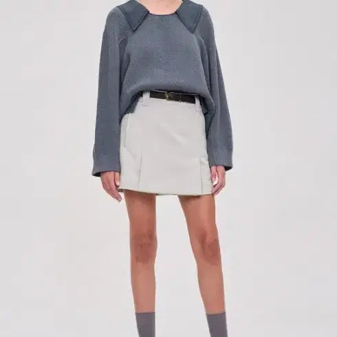 [BUNJANG] System Text Knit Top / 시스템 텍스트 니트탑