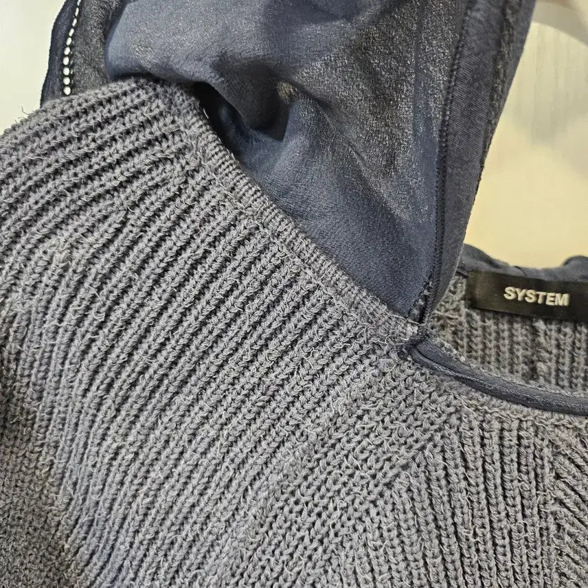 [BUNJANG] System Text Knit Top / 시스템 텍스트 니트탑