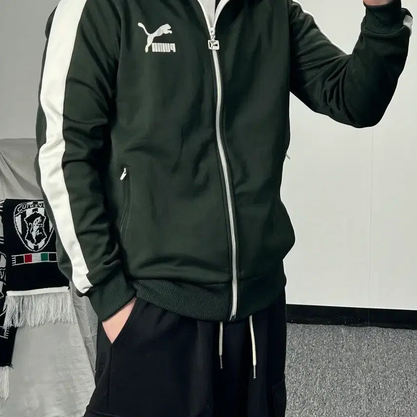 [BUNJANG] Puma Logo Track Top Jersey / 퓨마 로고 트랙탑 져지