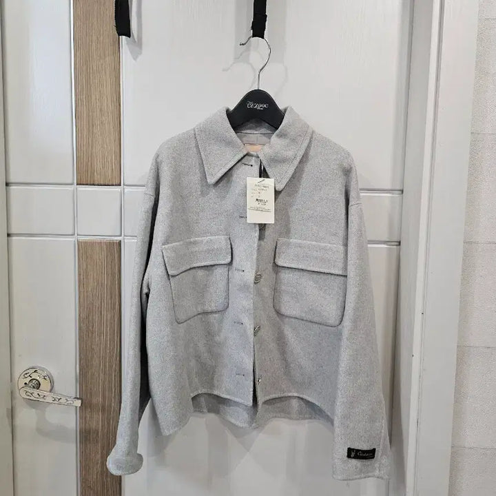 [BUNJANG] CLAP Light Gray Short Jacket / CC클랍 라이트 그레이 숏 자켓
