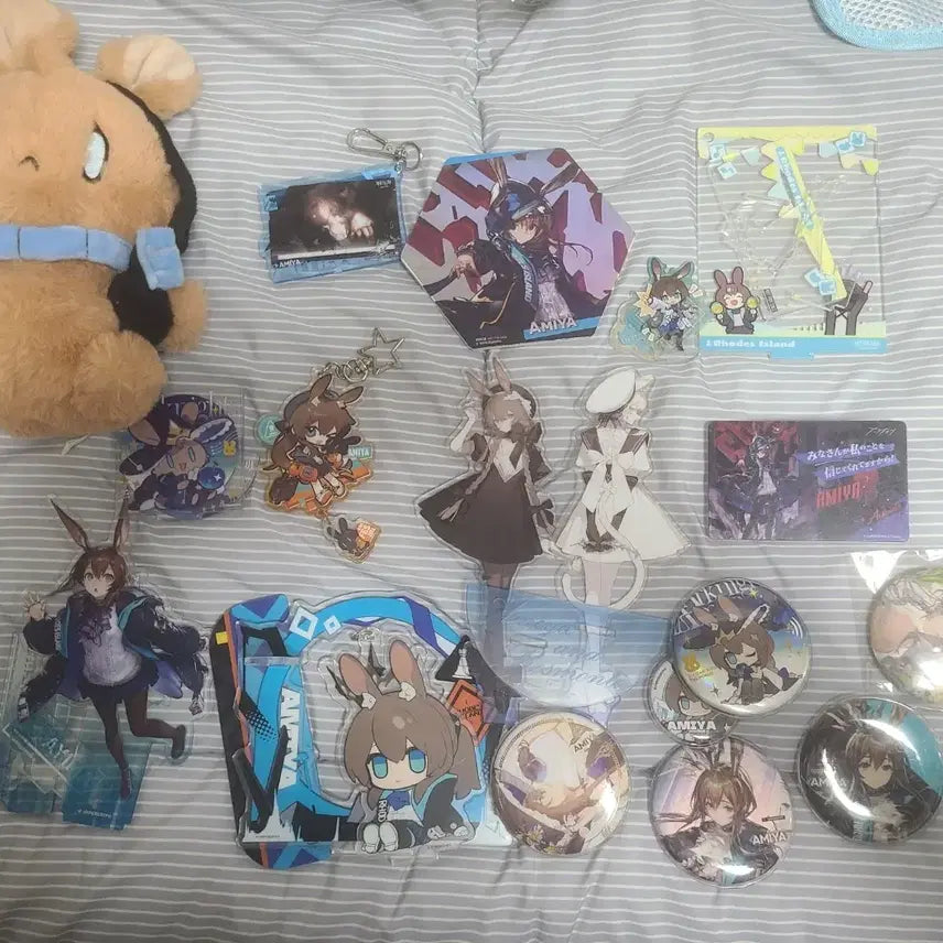 [BUNJANG] Arknights Amiya & Other Merchandise Bundle Set / 명일방주 아미야 위주 로즈냥 조금 굿즈 일괄 판매