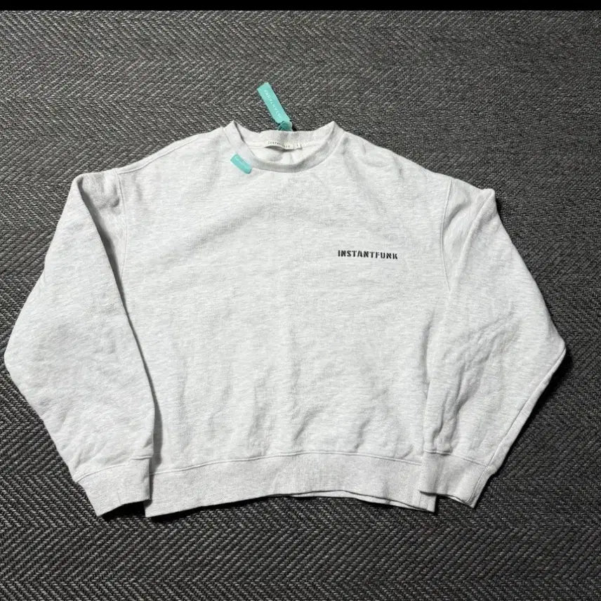 [BUNJANG] InstantFunk Standard Logo Grey Sweatshirt / 인스턴트펑크 스탠다드 로고 그레이 맨투맨 (1)