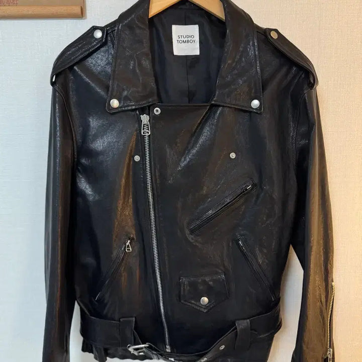 [BUNJANG] Studio Tomboy Leather Jacket Black / [F]스튜디오 톰보이 양가죽 자켓 블랙