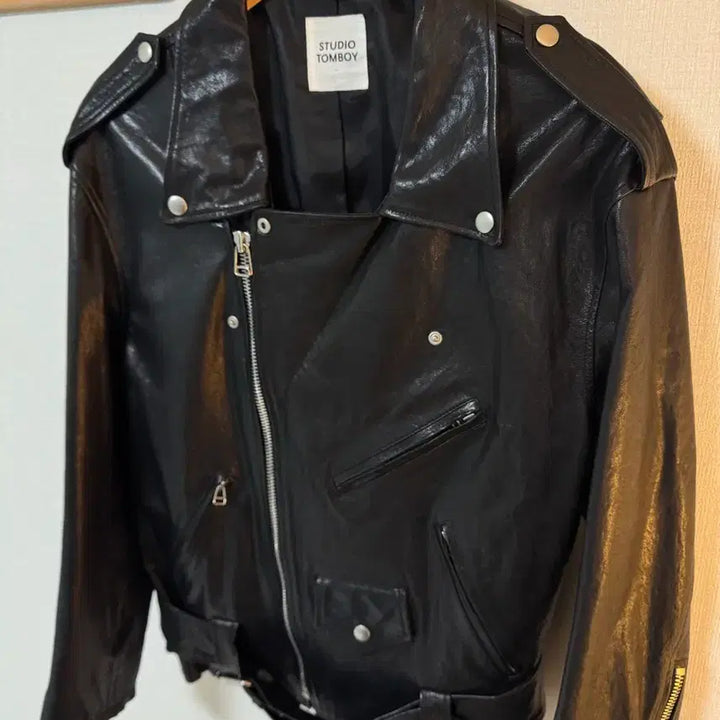 [BUNJANG] Studio Tomboy Leather Jacket Black / [F]스튜디오 톰보이 양가죽 자켓 블랙