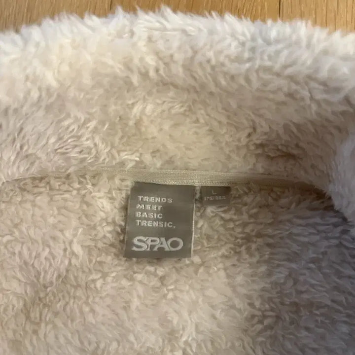 [BUNJANG] Spao Basic Fleece Zip-Up White Ivory / 스파오 후리스 베이직 퍼블리스 집업 화이트 아이보리