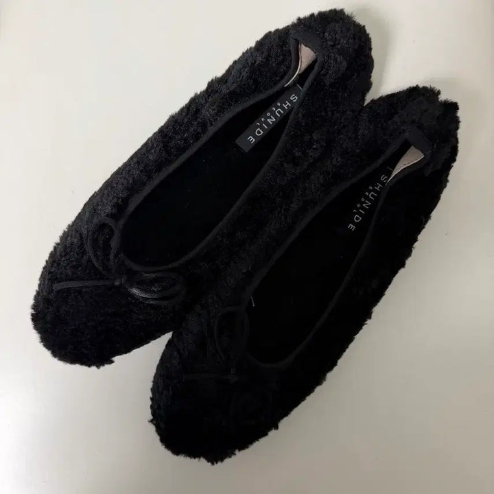 [BUNJANG] Winter Flat Shoes (260) / 새상품) 빅사이즈 뽀글이 리본 안감 퍼 겨울 플랫슈즈 260