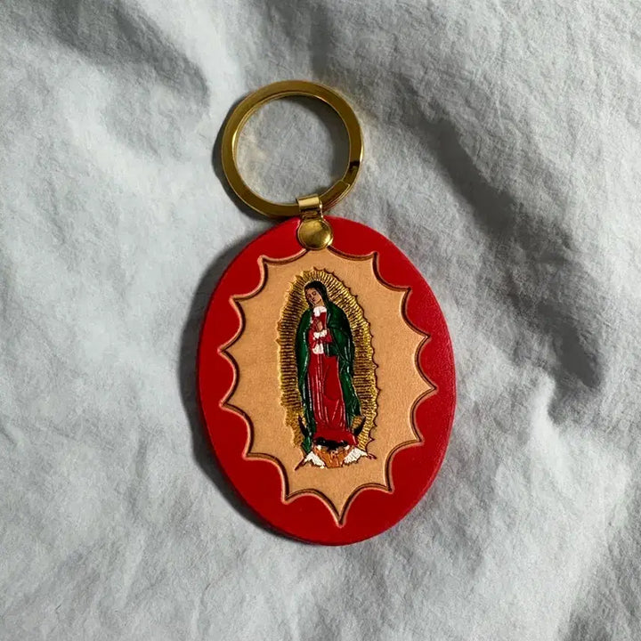 [BUNJANG] Supreme Guadalupe Leather Keychain / 23FW 슈프림 과달루페 키체인