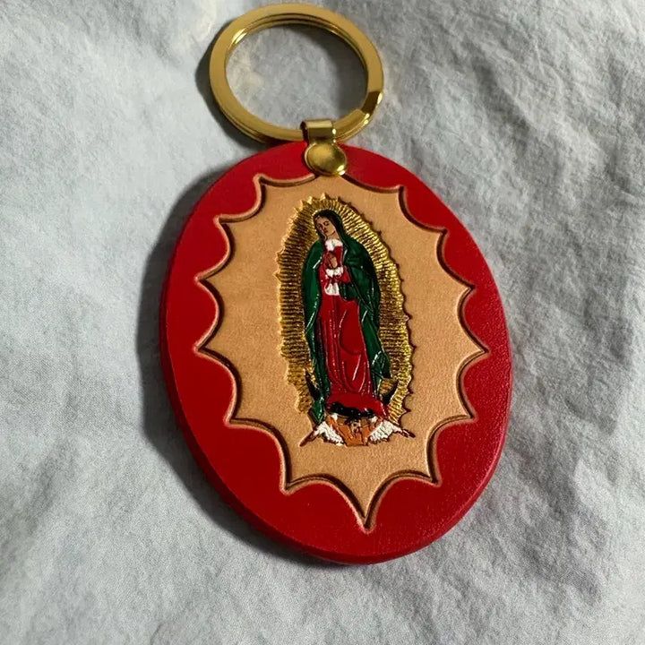 [BUNJANG] Supreme Guadalupe Leather Keychain / 23FW 슈프림 과달루페 키체인