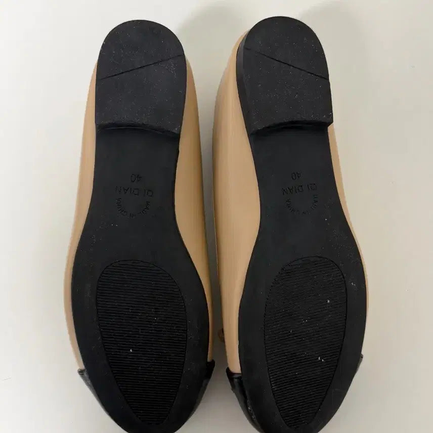 [BUNJANG] Winter Flat Shoes 250 / 말랑 배색 앞코 안감 퍼 겨울 플랫슈즈 250