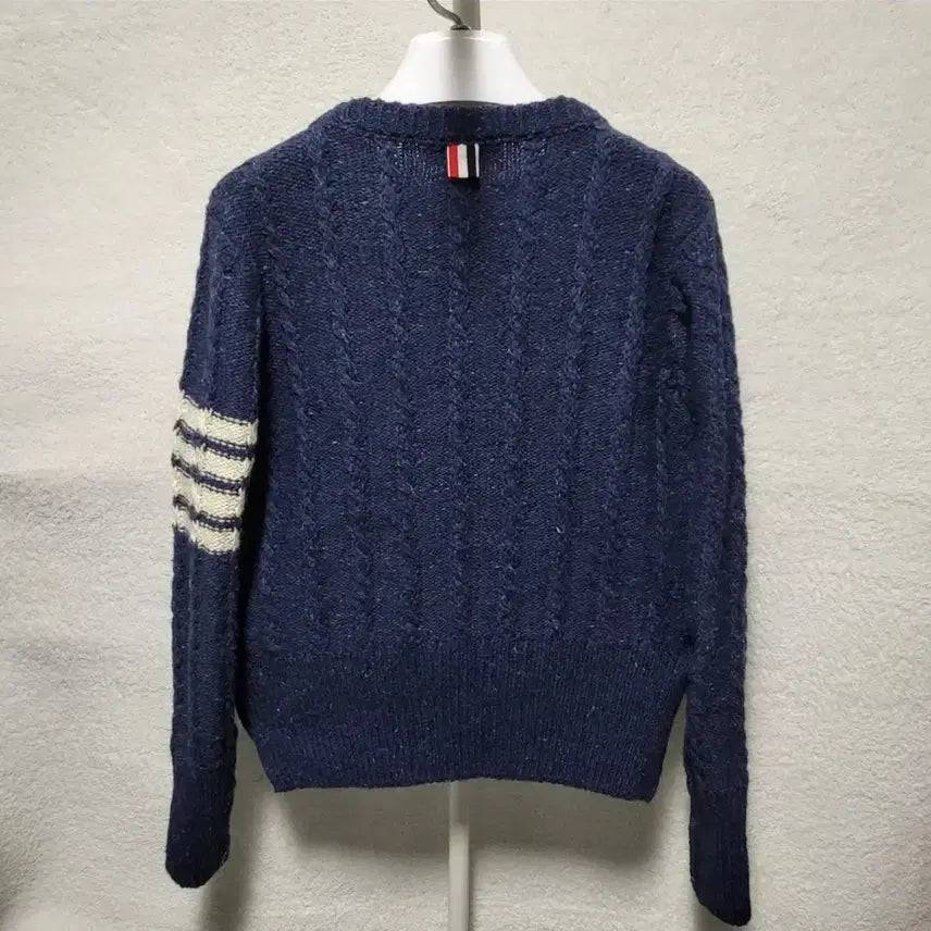 [BUNJANG] Thom Browne Donegal Cable Knit Sweater / [신형] 2 / 톰브라운 사선완장 도네갈 케이블 니트