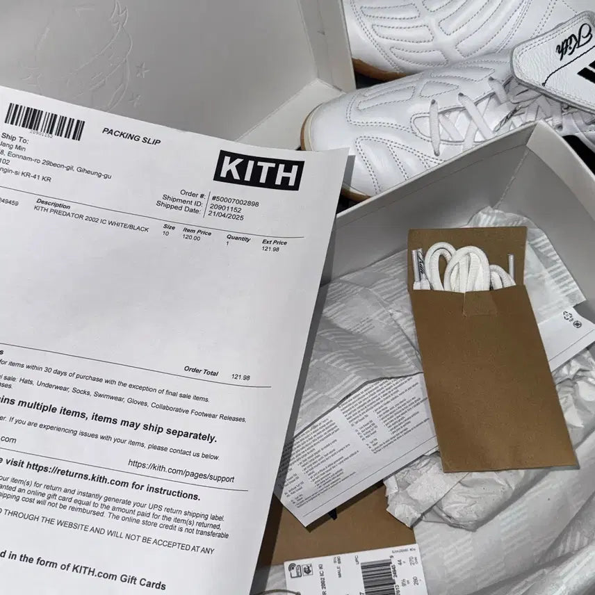 [BUNJANG] Adidas x Kith Predator 2002 IC White 280 / 아디다스 x 키스 프레데터 2002 IC 화이트 280