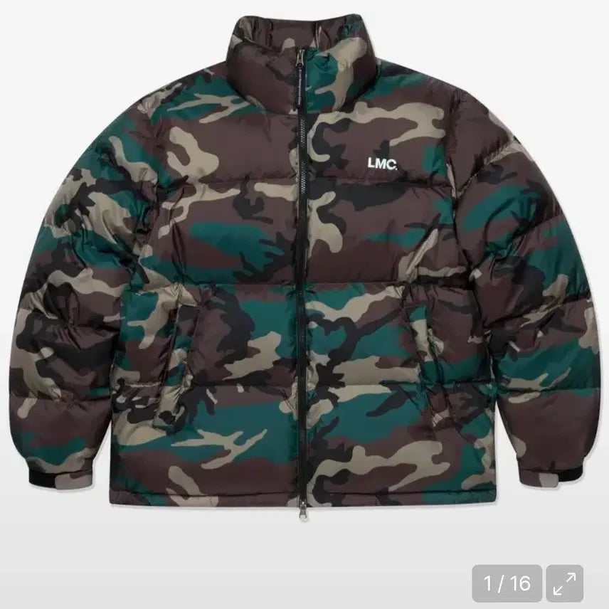 [BUNJANG] LMC OG PUFFER Duck Down Camo Padded Jacket / LMC OG PUFFER DUCK DOWN 눕시 카모 패딩 L