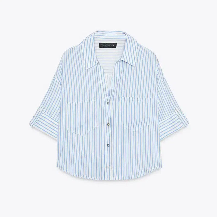 [BUNJANG] ZARA Crop Linen Shirt / 자라 크롭 리넨 셔츠 2개