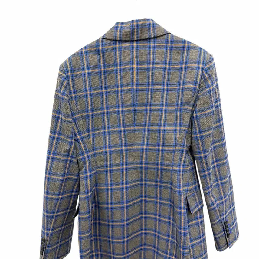 [BUNJANG] Plastic Island Checkered Blazer Jacket / 여성S/ 플라스틱아일랜드 체크무늬 정장 자켓