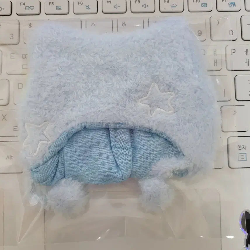 [BUNJANG] 10cm Doll Cat Beanie Hat / 10cm 인형 모자 고양이 비니 하늘색