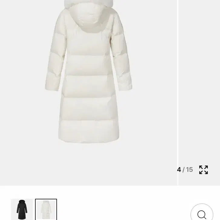 [BUNJANG] Descente Women's Canon Long Down Jacket Ivory 85 / 데상트 우먼스 캐논 롱 다운 자켓 아이보리 85