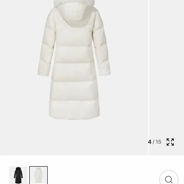 [BUNJANG] Descente Women's Canon Long Down Jacket Ivory 85 / 데상트 우먼스 캐논 롱 다운 자켓 아이보리 85