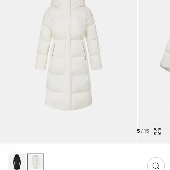 [BUNJANG] Descente Women's Canon Long Down Jacket Ivory 85 / 데상트 우먼스 캐논 롱 다운 자켓 아이보리 85